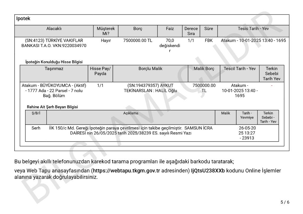 VakıfBank'tan Satılık 2+1 Daire