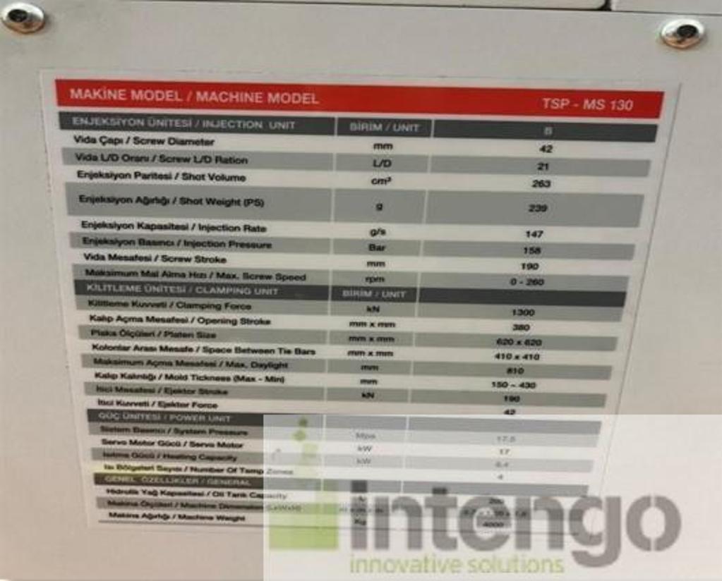 Vakıf Leasing'ten Satılık Enjeksiyon Makinesi
