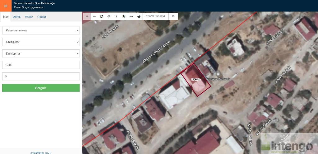 ONİKİŞUBAT MEVLANA MAHALLESİ'NDE SATILIK ARSA PAYI (E-608)