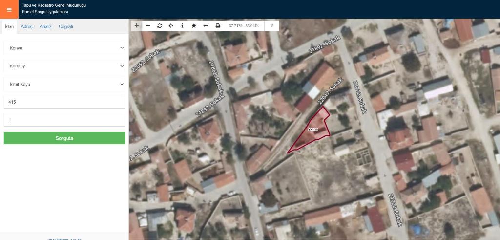 KARATAY İSMİL KÖYÜ'NDE SATILIK İMARLI ARSA (H-1234)