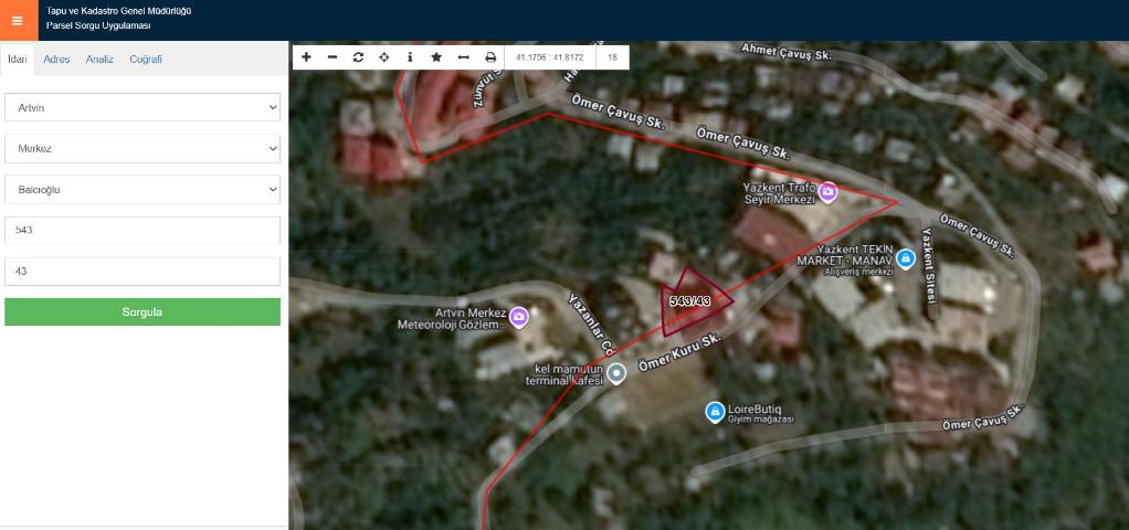 ARTVİN MERKEZ BALCIOĞLU MAHALLESİ'NDE SATILIK DAİRE (R-1816)